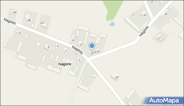 Nagórki, Nagórki, 14, mapa Nagórki