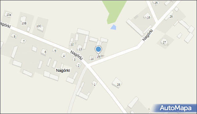 Nagórki, Nagórki, 15, mapa Nagórki