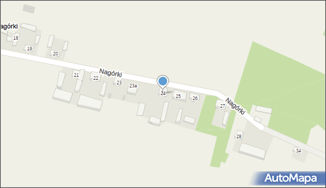 Nagórki, Nagórki, 24, mapa Nagórki