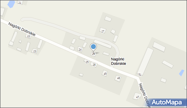 Nagórki Dobrskie, Nagórki Dobrskie, 26, mapa Nagórki Dobrskie