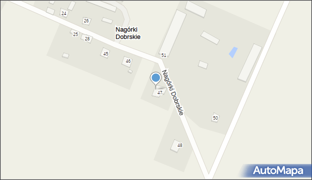 Nagórki Dobrskie, Nagórki Dobrskie, 47a, mapa Nagórki Dobrskie