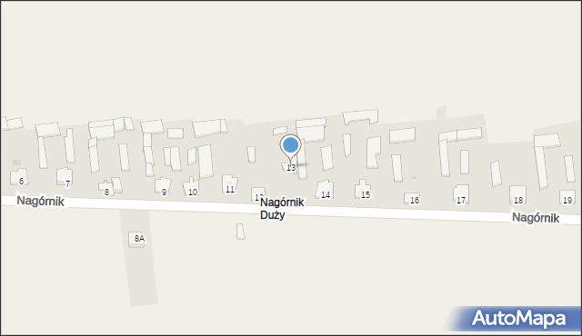 Nagórnik, Nagórnik, 13, mapa Nagórnik