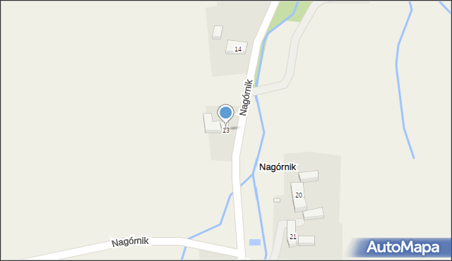 Nagórnik, Nagórnik, 13, mapa Nagórnik