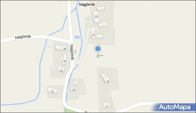 Nagórnik, Nagórnik, 22, mapa Nagórnik