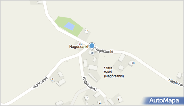 Nagórzanki, Nagórzanki, 16, mapa Nagórzanki