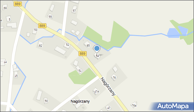 Nagórzany, Nagórzany, 54, mapa Nagórzany