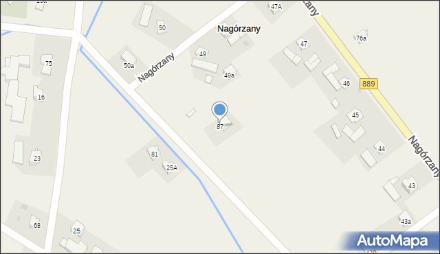 Nagórzany, Nagórzany, 87, mapa Nagórzany