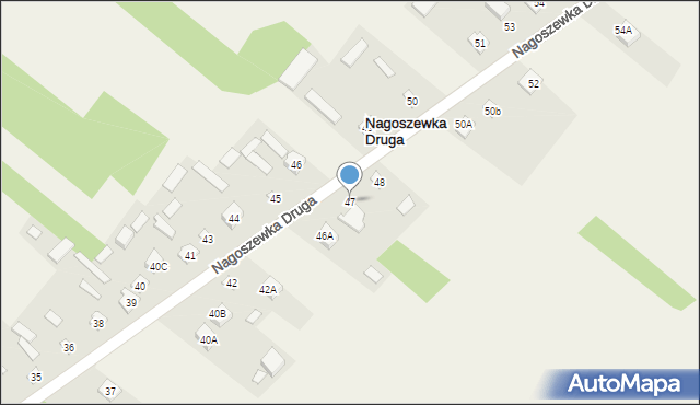 Nagoszewka Druga, Nagoszewka Druga, 47, mapa Nagoszewka Druga