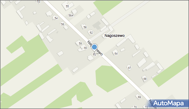 Nagoszewo, Nagoszewo, 61, mapa Nagoszewo