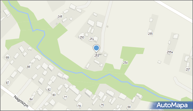 Nagoszyn, Nagoszyn, 253, mapa Nagoszyn