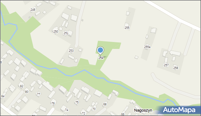 Nagoszyn, Nagoszyn, 254, mapa Nagoszyn