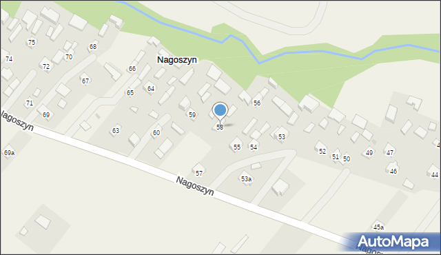 Nagoszyn, Nagoszyn, 58, mapa Nagoszyn