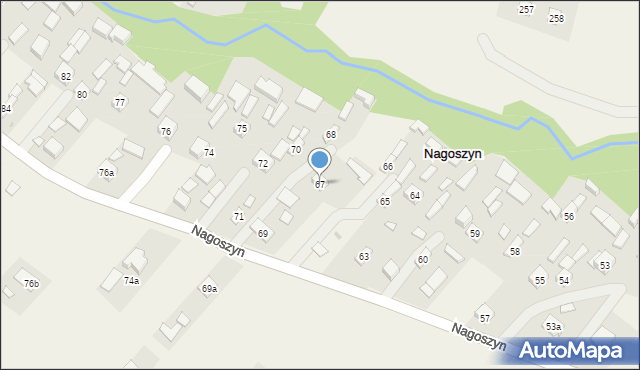 Nagoszyn, Nagoszyn, 67, mapa Nagoszyn