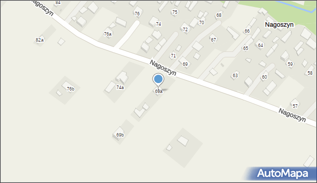 Nagoszyn, Nagoszyn, 69a, mapa Nagoszyn