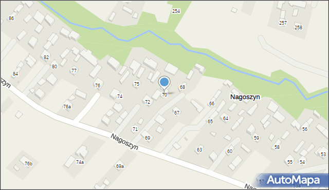 Nagoszyn, Nagoszyn, 70, mapa Nagoszyn