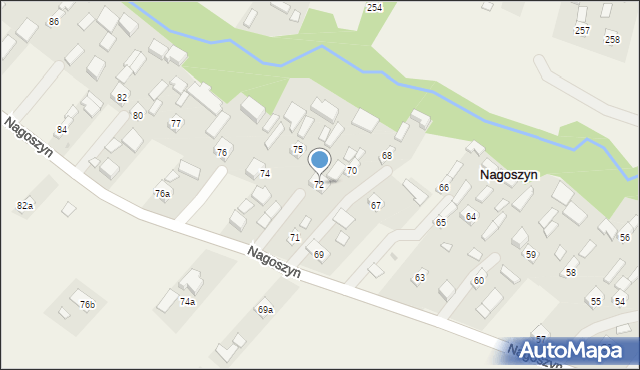 Nagoszyn, Nagoszyn, 72, mapa Nagoszyn