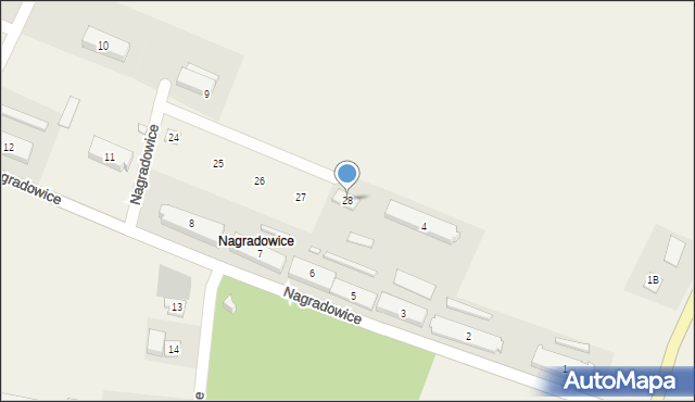 Nagradowice, Nagradowice, 28, mapa Nagradowice