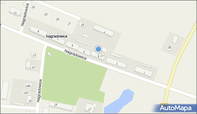 Nagradowice, Nagradowice, 3, mapa Nagradowice