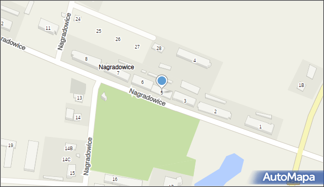 Nagradowice, Nagradowice, 5, mapa Nagradowice