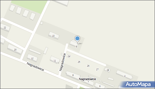 Nagradowice, Nagradowice, 9/2, mapa Nagradowice