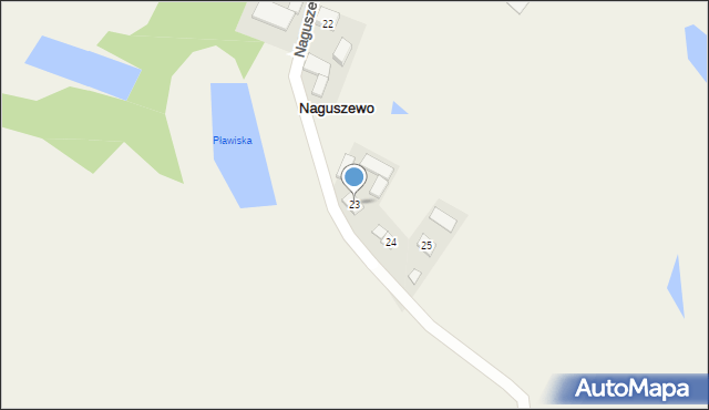 Naguszewo, Naguszewo, 23, mapa Naguszewo