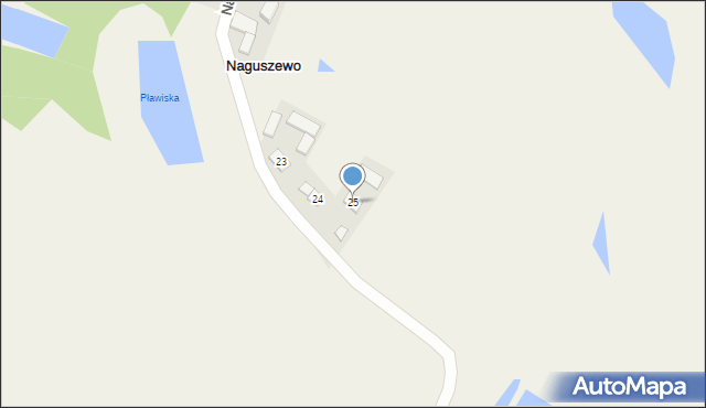 Naguszewo, Naguszewo, 25, mapa Naguszewo