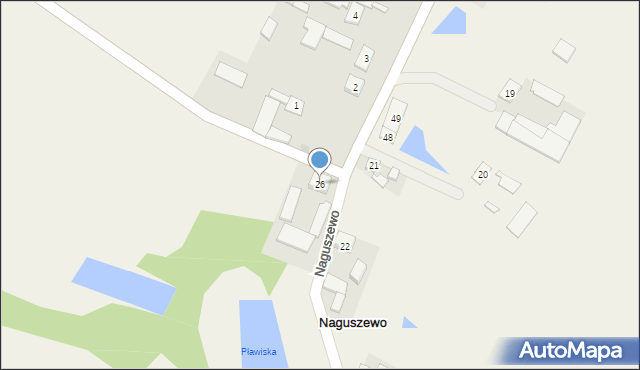 Naguszewo, Naguszewo, 26, mapa Naguszewo