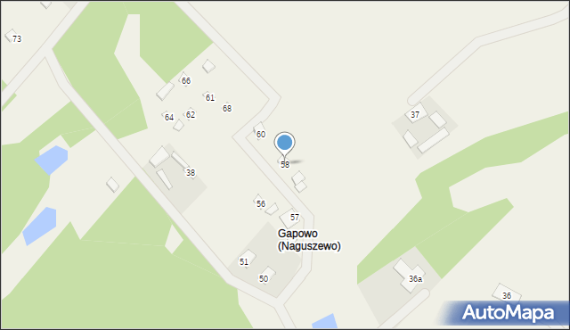 Naguszewo, Naguszewo, 58, mapa Naguszewo