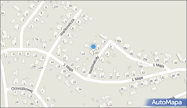 Nakło nad Notecią, Nadskakuły Antoniego, 1, mapa Nakło nad Notecią