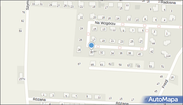 Nakło Śląskie, Na Wzgórzu, 30, mapa Nakło Śląskie