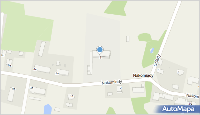 Nakomiady, Nakomiady, 1, mapa Nakomiady