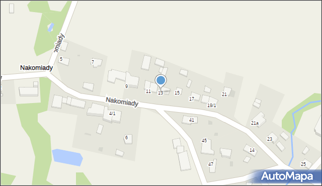 Nakomiady, Nakomiady, 13, mapa Nakomiady