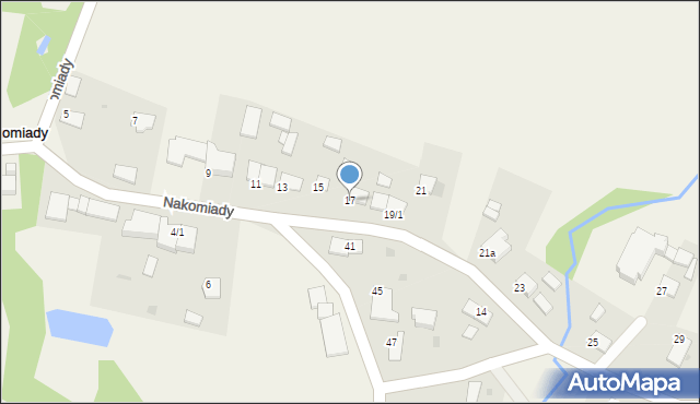 Nakomiady, Nakomiady, 17, mapa Nakomiady