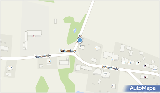 Nakomiady, Nakomiady, 5, mapa Nakomiady