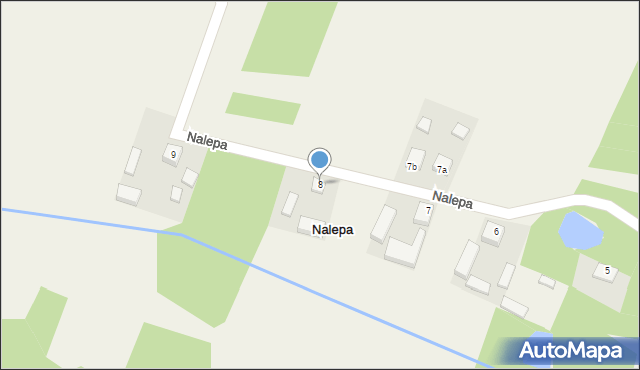 Nalepa, Nalepa, 8, mapa Nalepa