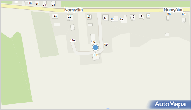 Namyślin, Namyślin, 10B, mapa Namyślin