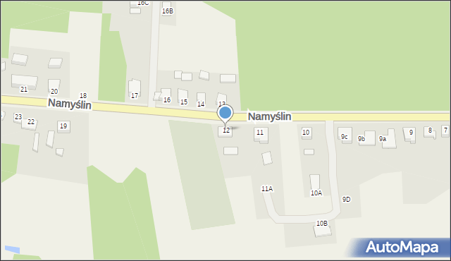 Namyślin, Namyślin, 12, mapa Namyślin