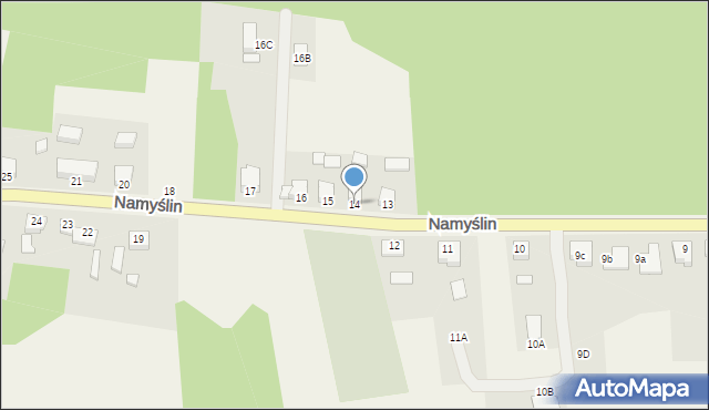 Namyślin, Namyślin, 14, mapa Namyślin