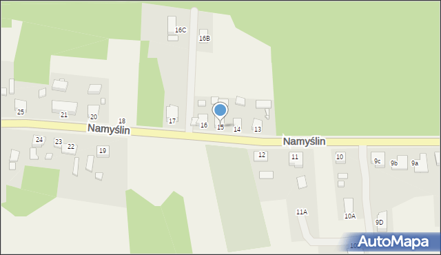 Namyślin, Namyślin, 15, mapa Namyślin