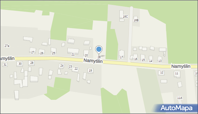 Namyślin, Namyślin, 18, mapa Namyślin