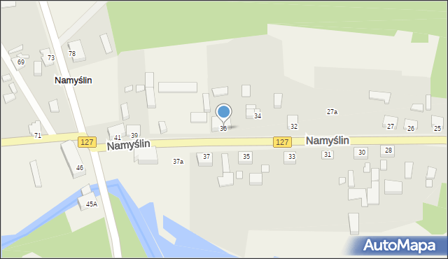 Namyślin, Namyślin, 36, mapa Namyślin