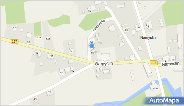 Namyślin, Namyślin, 65, mapa Namyślin