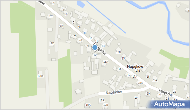 Napęków, Napęków, 12, mapa Napęków