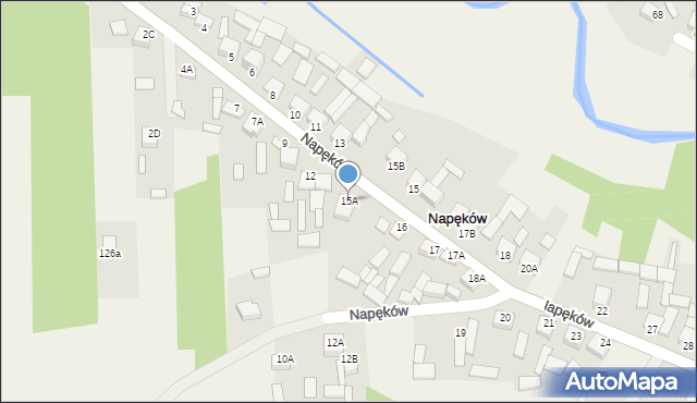 Napęków, Napęków, 15A, mapa Napęków