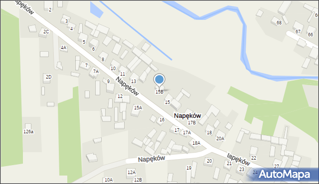 Napęków, Napęków, 15B, mapa Napęków