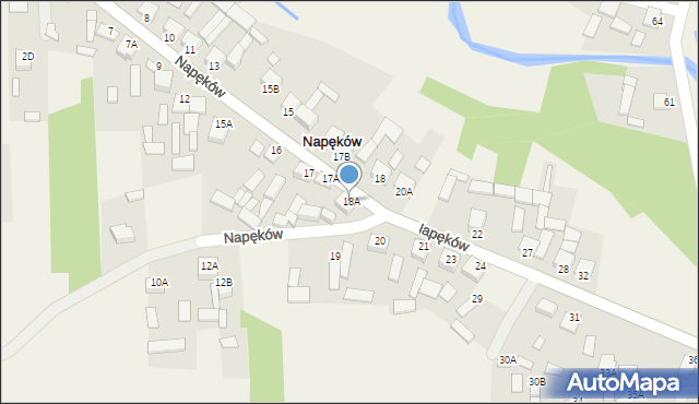 Napęków, Napęków, 18A, mapa Napęków