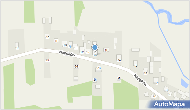 Napęków, Napęków, 1A, mapa Napęków