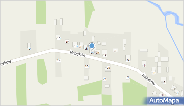 Napęków, Napęków, 1C, mapa Napęków