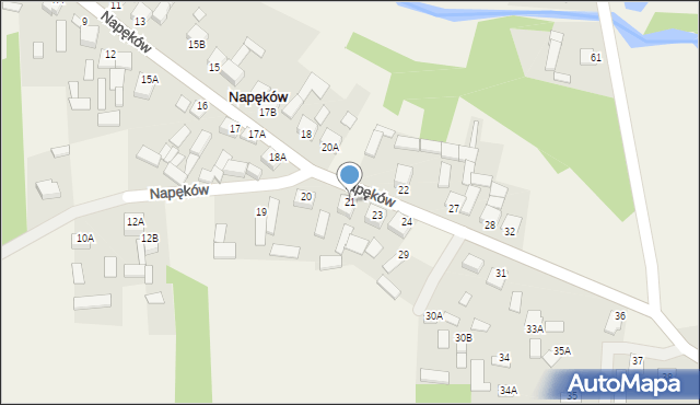 Napęków, Napęków, 21, mapa Napęków