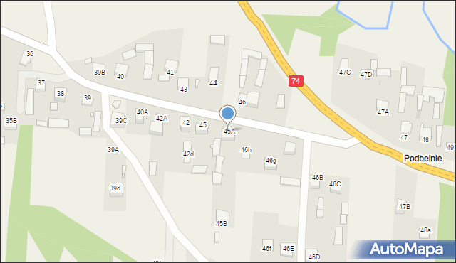 Napęków, Napęków, 45A, mapa Napęków